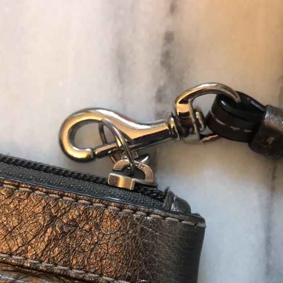 Coach Y2K Metallic Logo Leather Wristlet - Picture 5 of 8